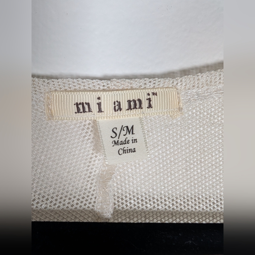 Elegant Cream Lace Kimono Miami Brand S/M - Picture 3 of 6